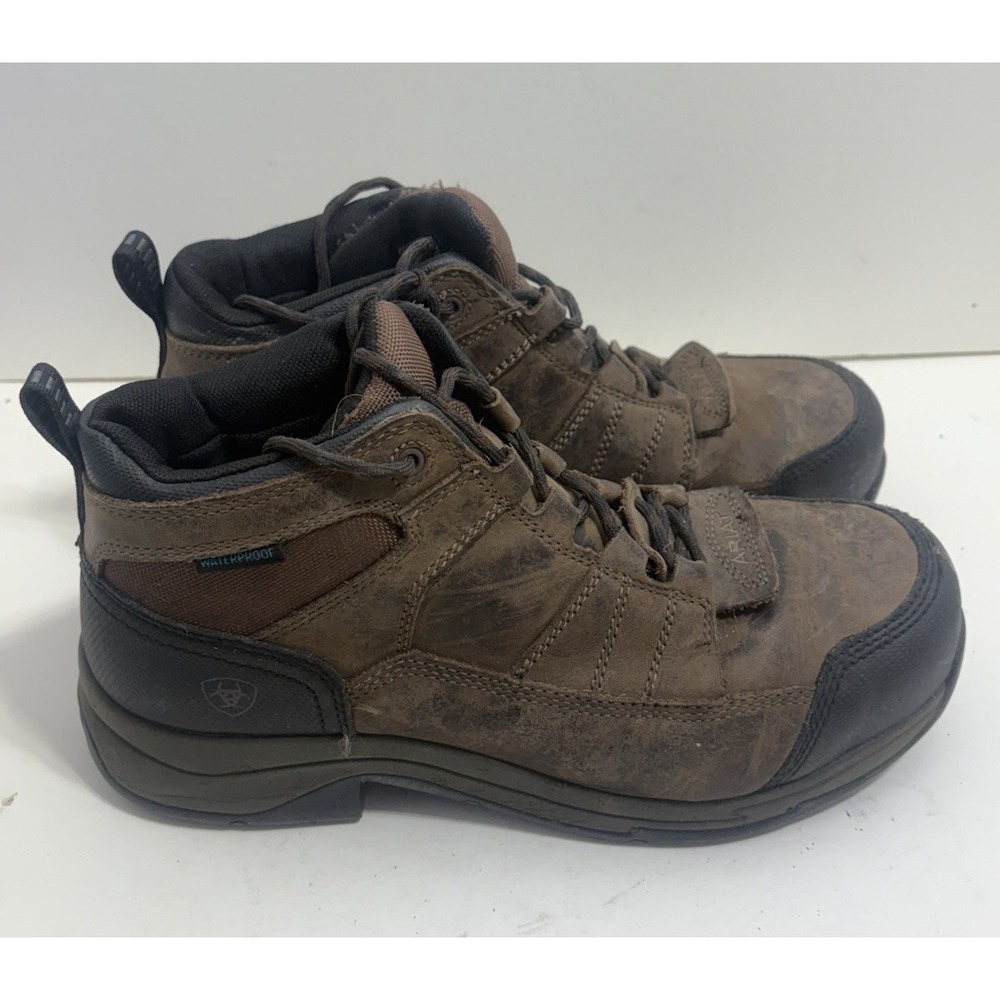 Ariat Womens Telluride Work H20 Composite‎ Toe Boots Size 12 B Workwear Leather